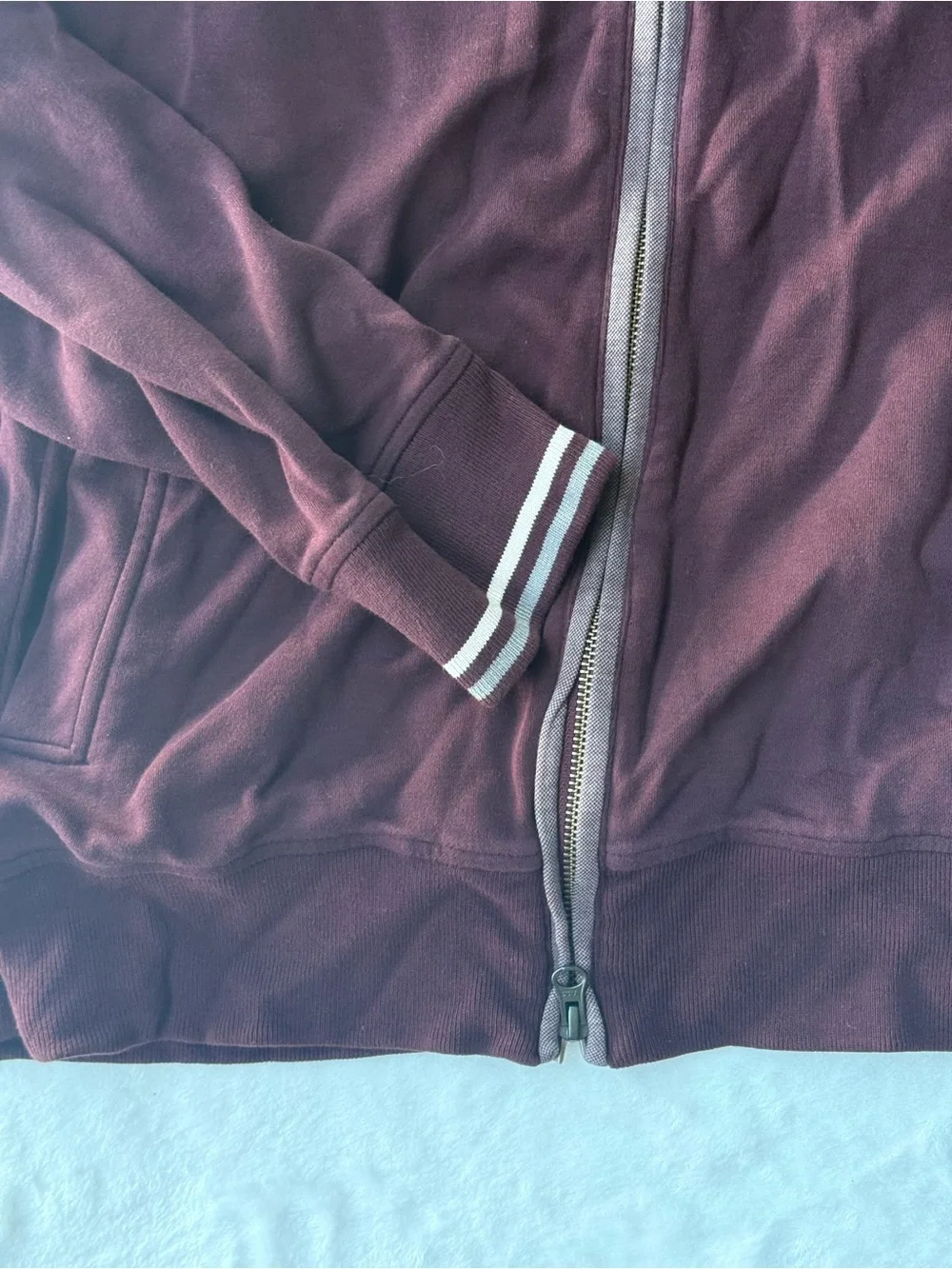 Banana Republic Maroon Full-Zip Sweater Jacket